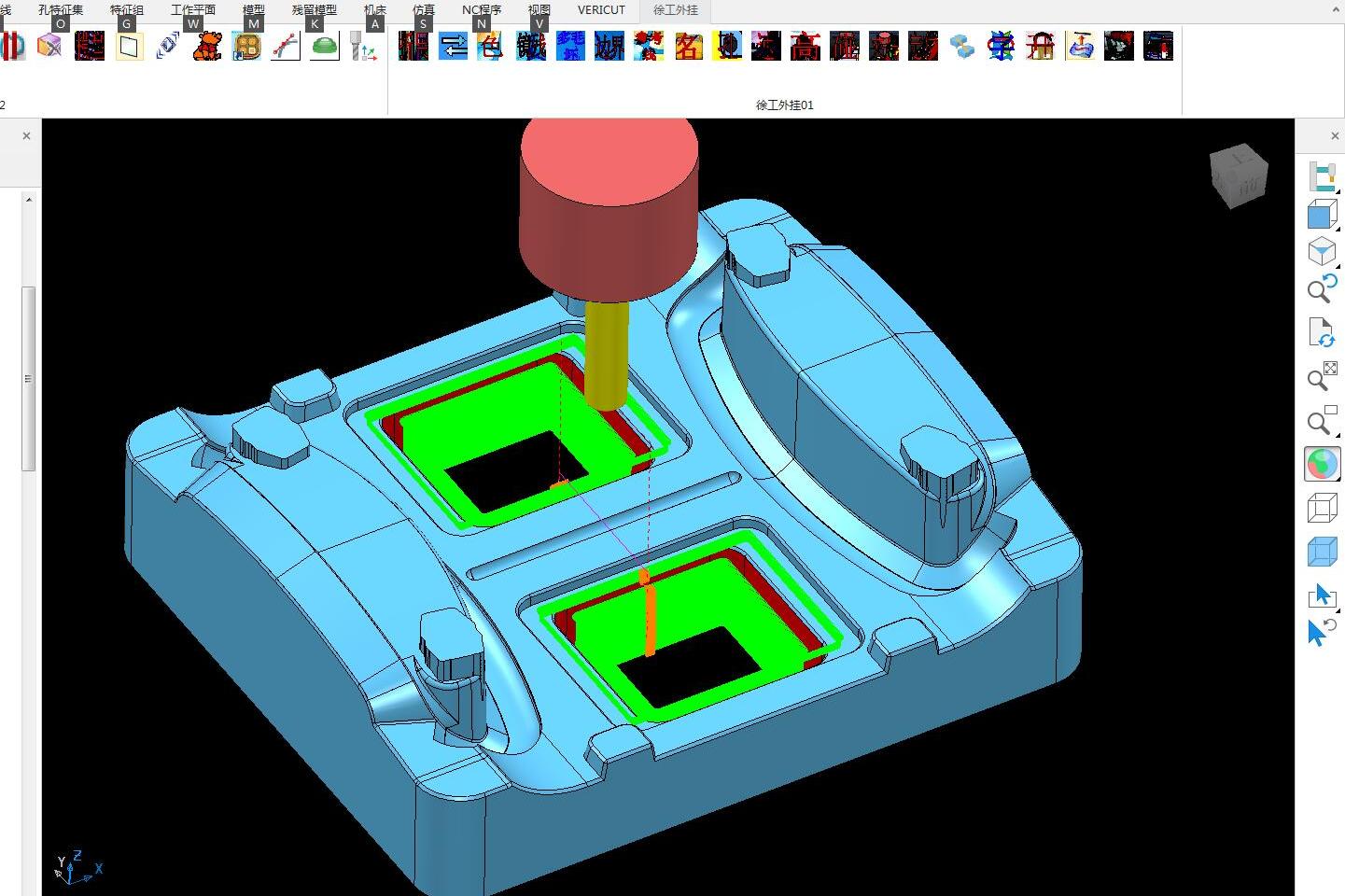 powermill快速编程分享非切削参数修改等高刀路下刀踩刀