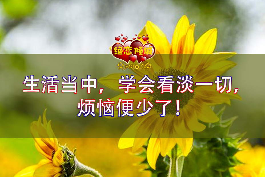 生活当中学会看淡一切烦恼便少了
