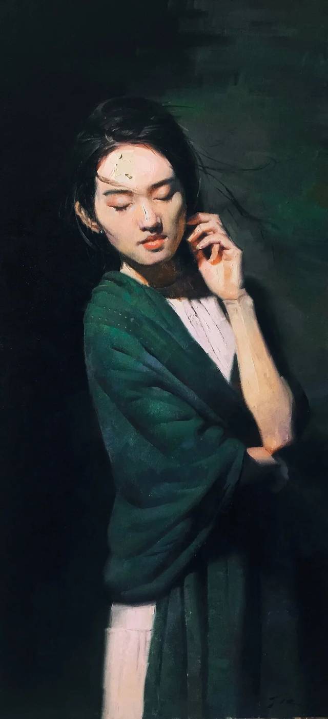 美籍华人画家的人物肖像绘画别具一格,美到令人惊叹!