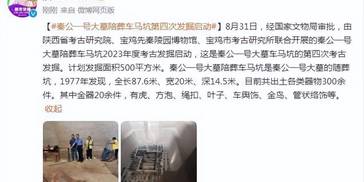 秦公一号大墓陪葬车马坑第四次发掘启动