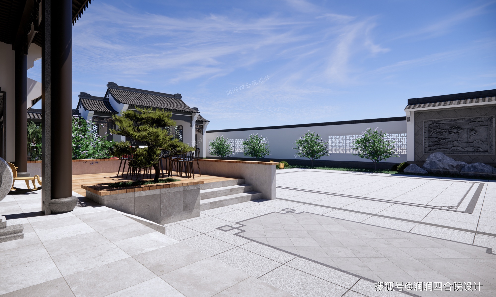 四川农村自建房,新中式别墅14×17.6设计效果图