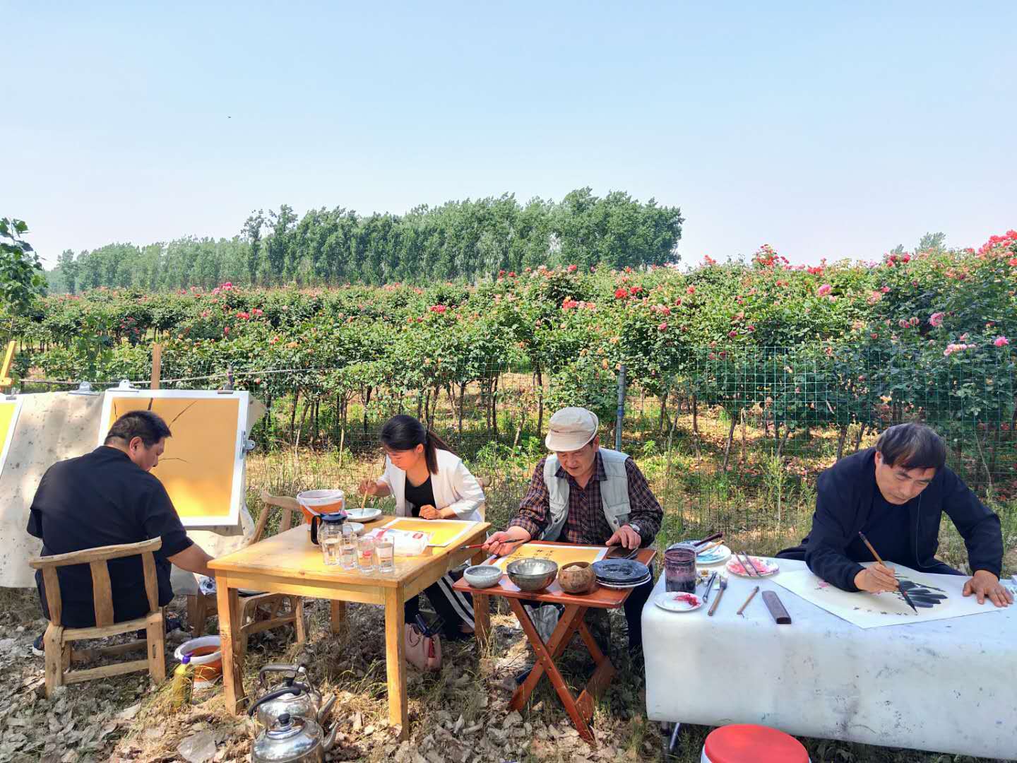 南阳画家村采风基地——繁花部落插花烧烤艺术节盛大举行!