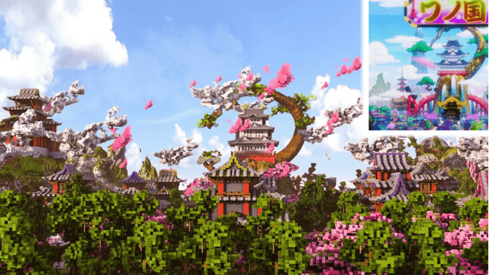 我的世界海贼王漫粉建和之国,仙境小城,完美再现花之都美景