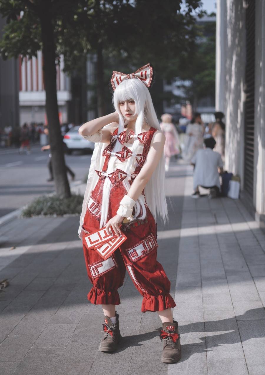 cosplay东方project藤原妹红毛纸纸纸毛