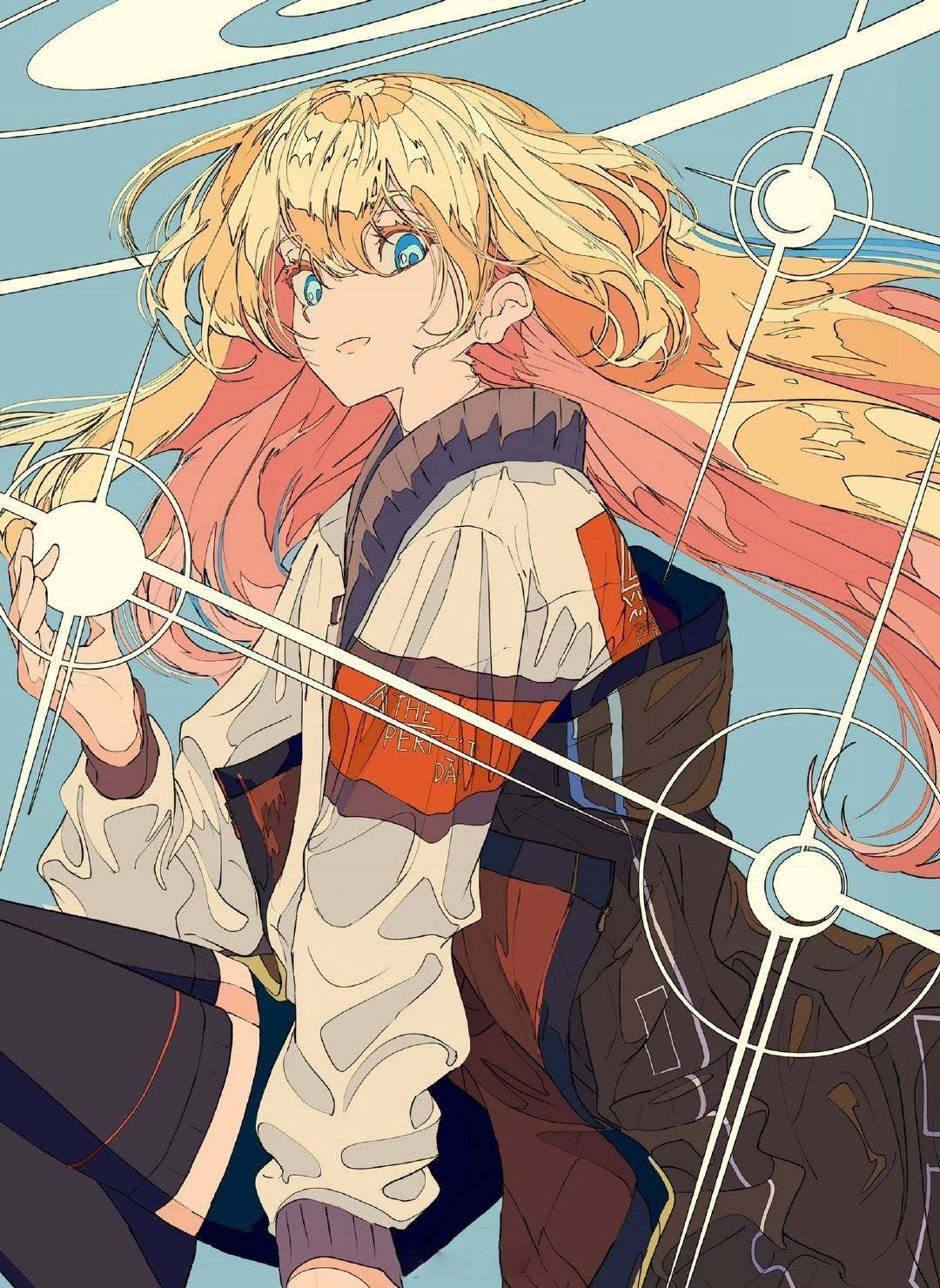 配色独特的少女场景插画,迷人的光影,配色和意境让人眼前一亮