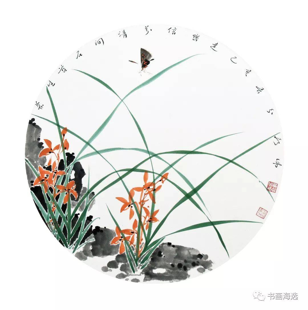 《兰生苔石间》50cm×50cm