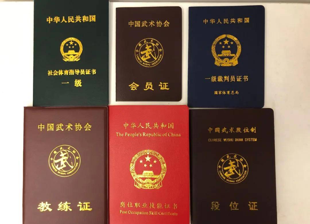 中国武术协会会员证图片