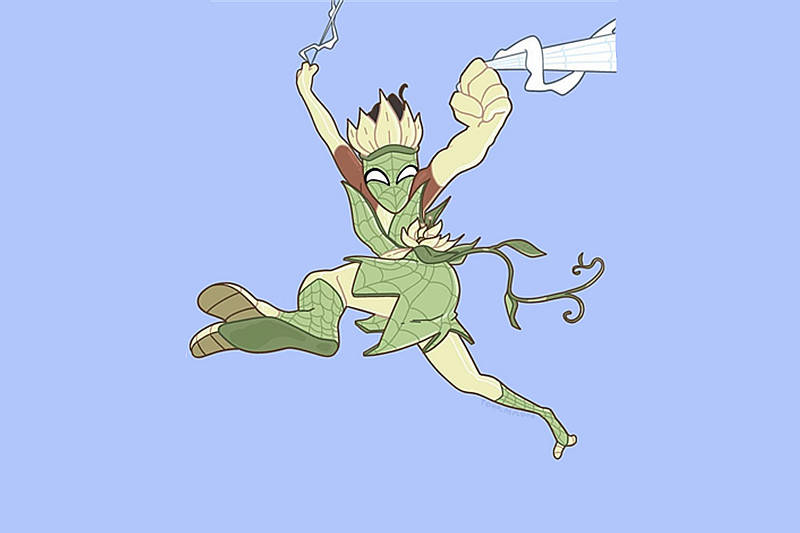 但是看到下图变身蜘蛛侠的蒂安娜公主,比较像青蛙侠有没有?