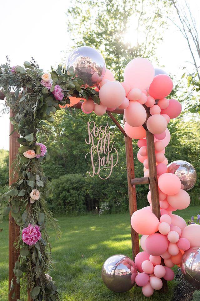 家居气球与花艺的完美装置