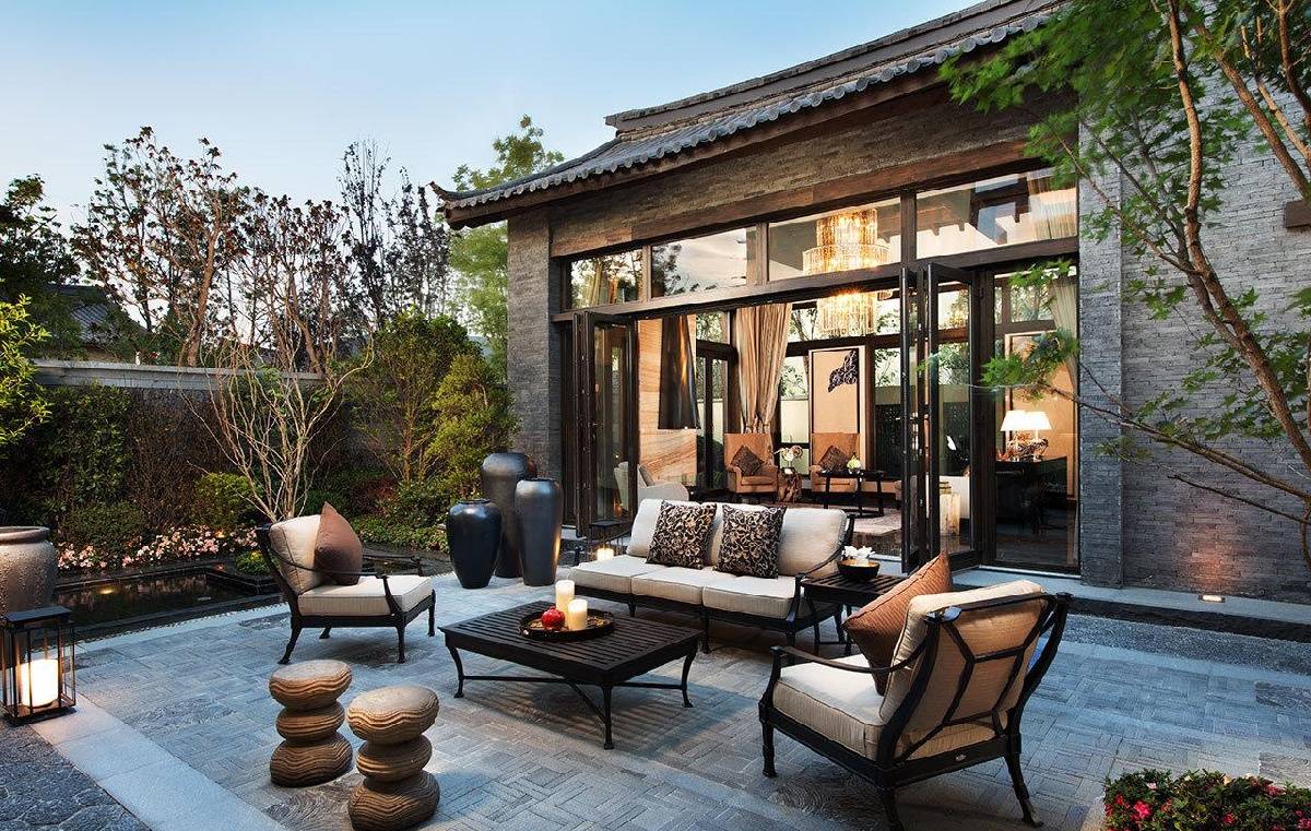 原创10个现代中式花园庭院赏花观鱼喝茶看书好享受