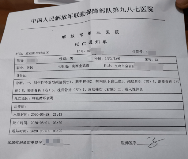 宫门口的公共区域玩耍时,不慎被倒下的玻璃门砸伤,三天后抢救无效死亡