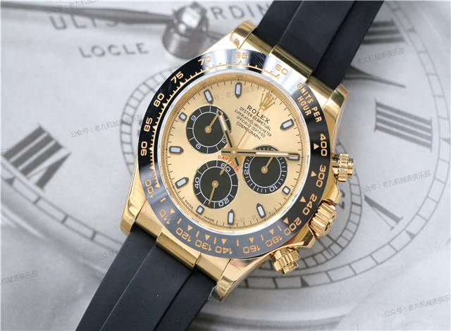 老九玩表余文乐同款劳力士黄金胶带迪通拿116518感受金与黑的魅力
