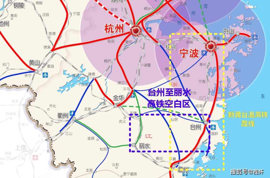 未来浙江台州5条高铁:南北方向占了4条,东西方向仅1条城际铁路