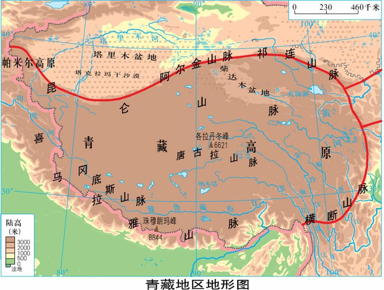 亚洲高原分布图图片