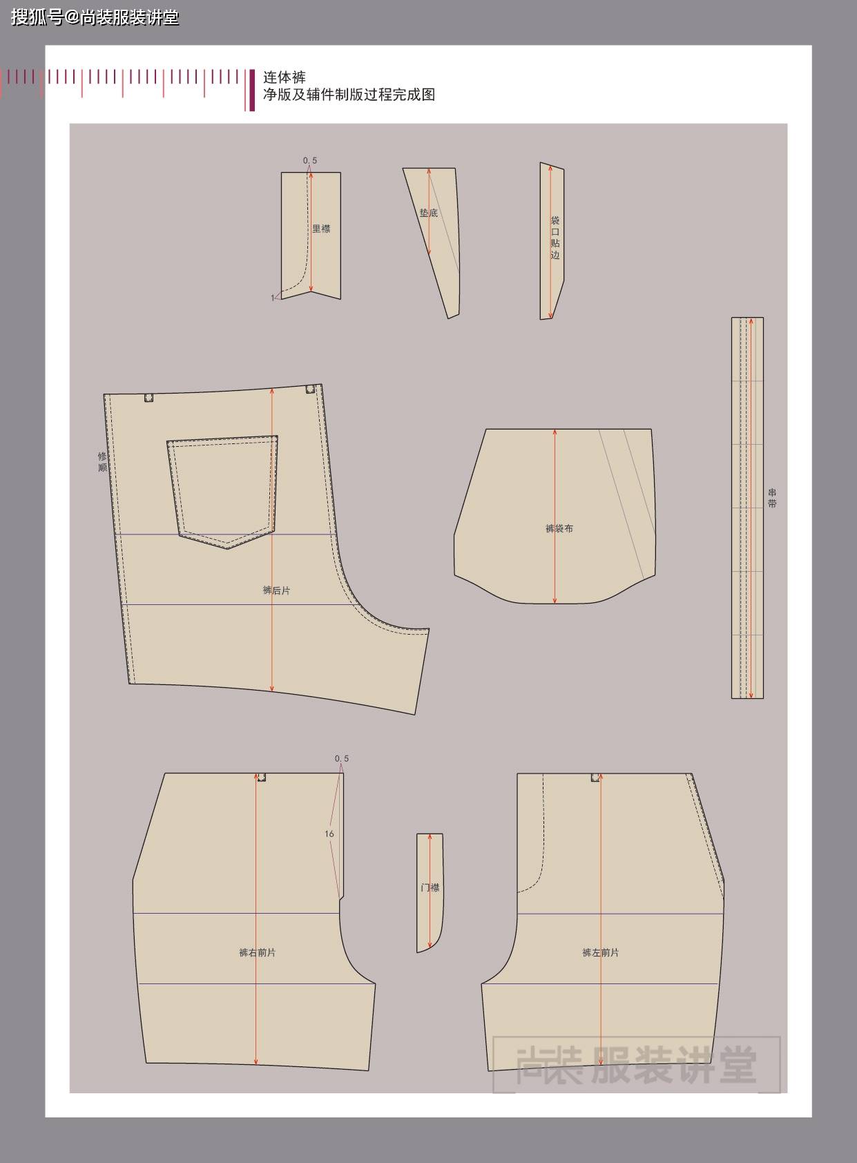 服装制版培训教程连体裤平面制版