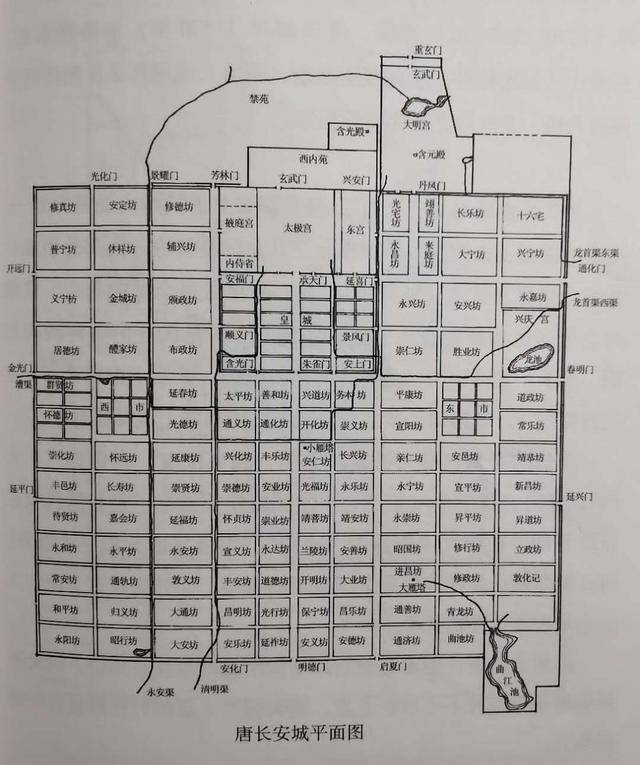 唐朝皇宫平面图图片