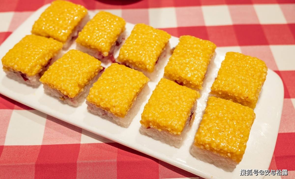 原创黄米凉糕,软糯香甜,补气养胃,营养丰富的早餐,宴客聚会小甜点