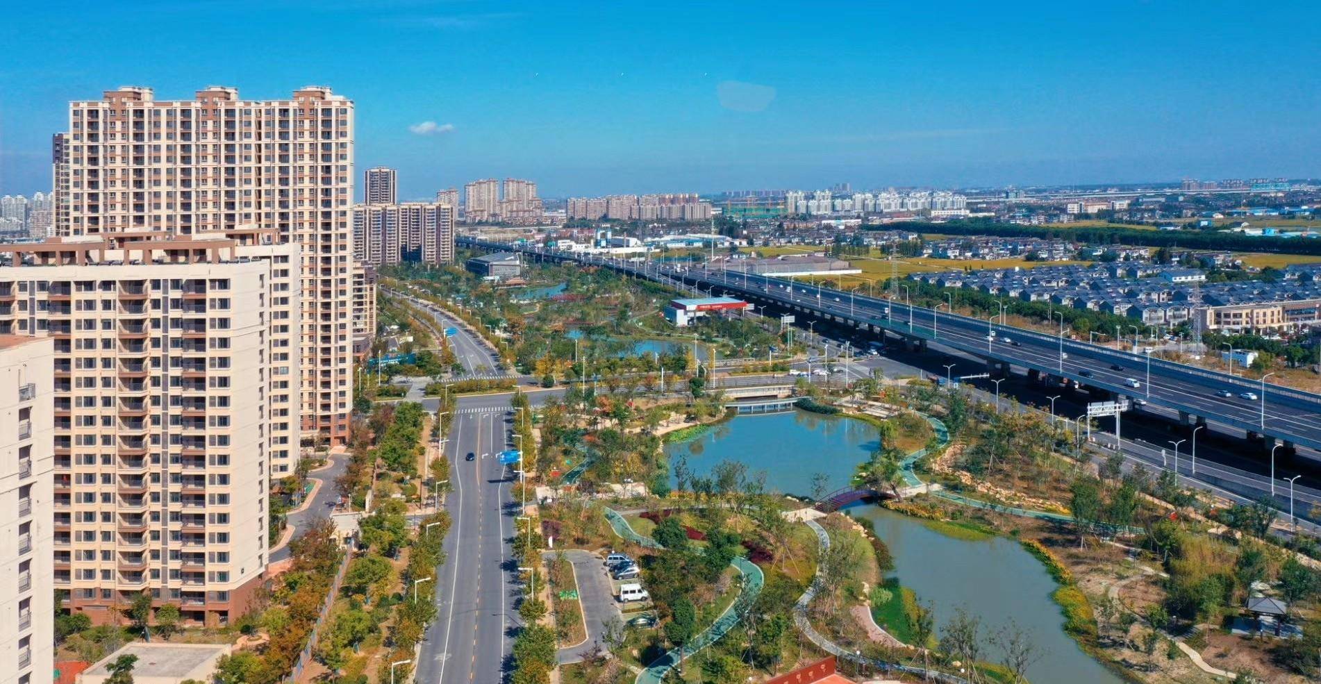 常熟这座城市公园生态环境好景色优美成为市民们休闲佳地