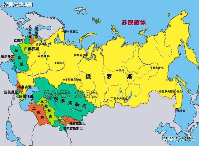 俄罗斯地图边境国家图片