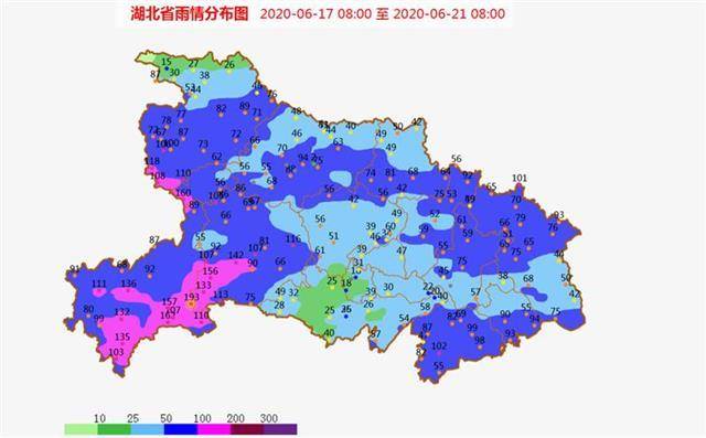 恩施巴東,來鳳,宜昌當陽,五峰等9個縣市發生大暴雨,另有49個縣市發生