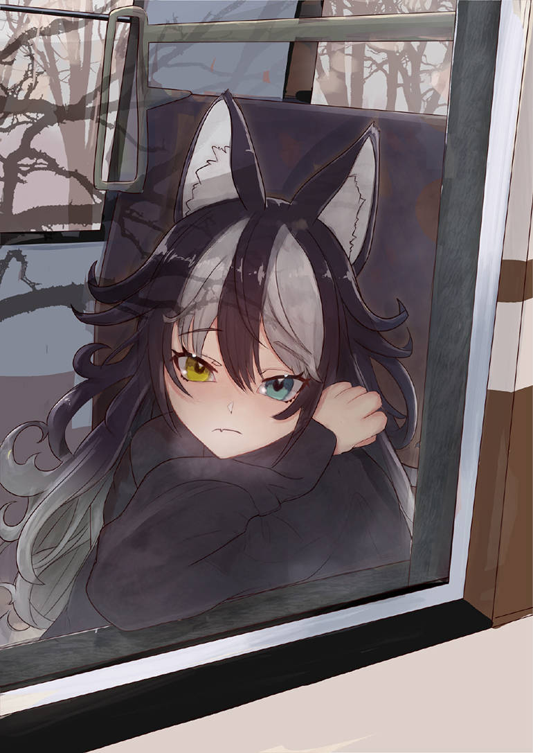 p站画师ポン汰的可爱猫女插画素材