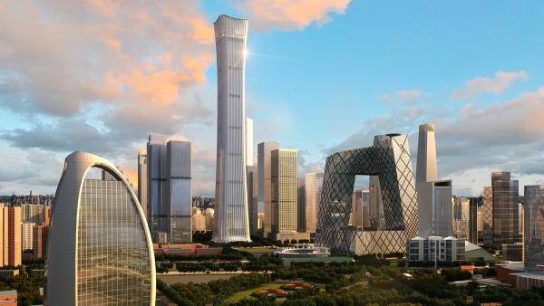 北京第一高楼,高528米,耗资240亿,是中国当代十大建筑之一