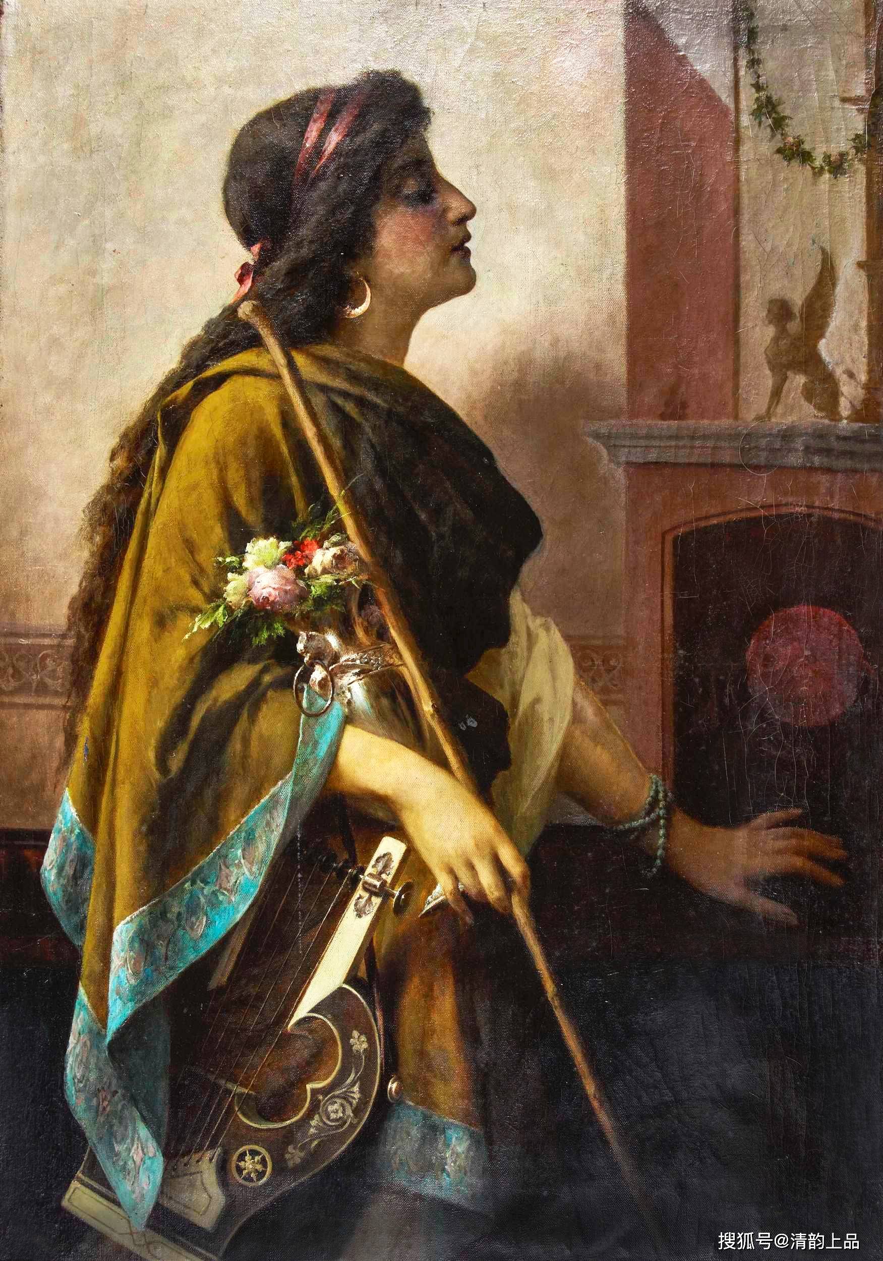 意大利艺术家路易吉·克罗西奥油画作品欣赏