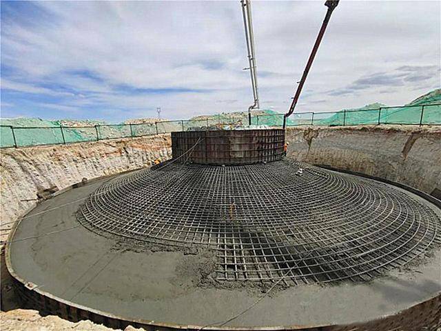 100mw!三峡新能源新疆布尔津风电场完成首台风机基础浇筑