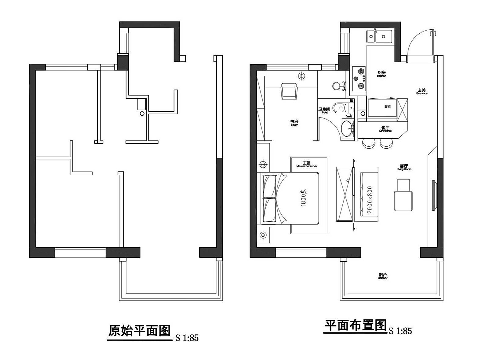 濟南萬泰裝飾綠地新裡城75平現代簡約案例