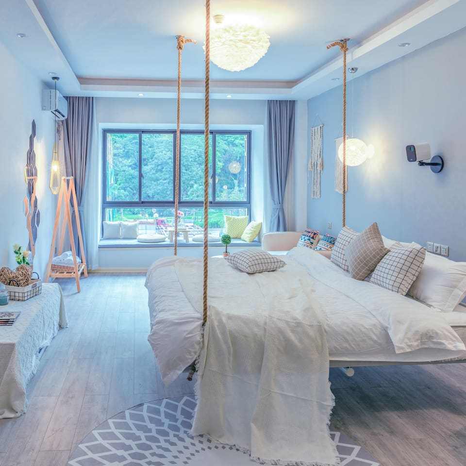 桂林旅游也可以住在小清新的网红民宿,有超大的吊床和温馨的环境_设计