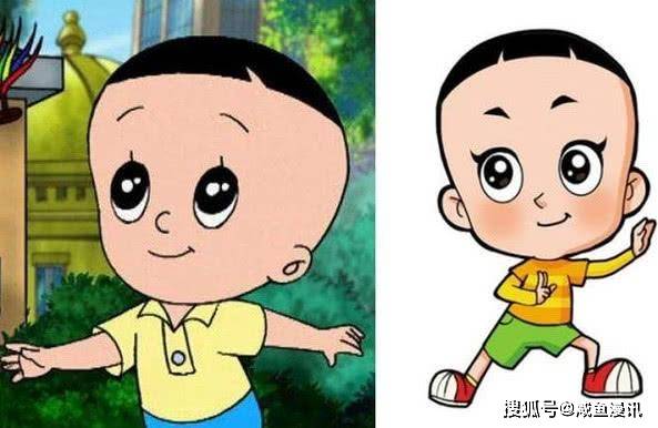 经典动漫角色前后对比静香娜美整容成功大头儿子种了睫毛