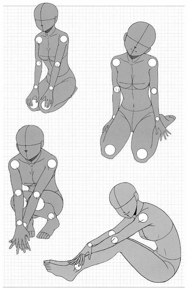 各種人物坐姿的繪畫教程