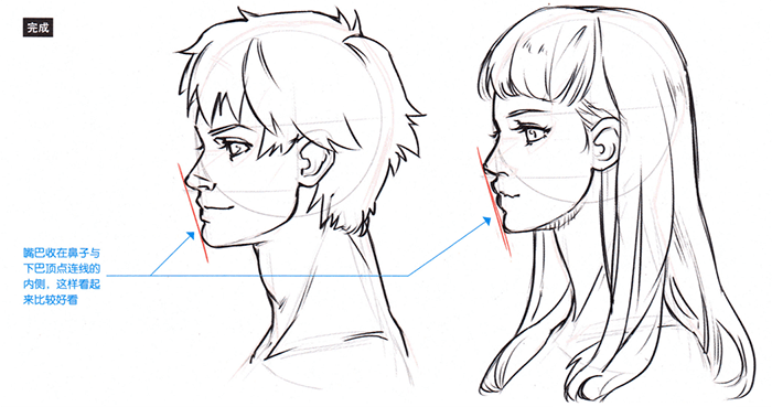 最难画人体,人物脸部轮廓怎么画?教你简单实用绘画技法.