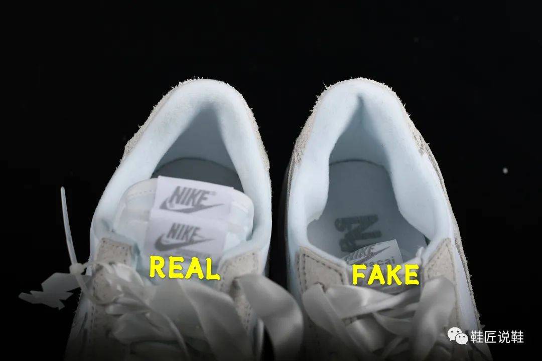 sacaixnike低帮解构纯白真假对比辨别内含鞋垫鞋标鞋盒细节