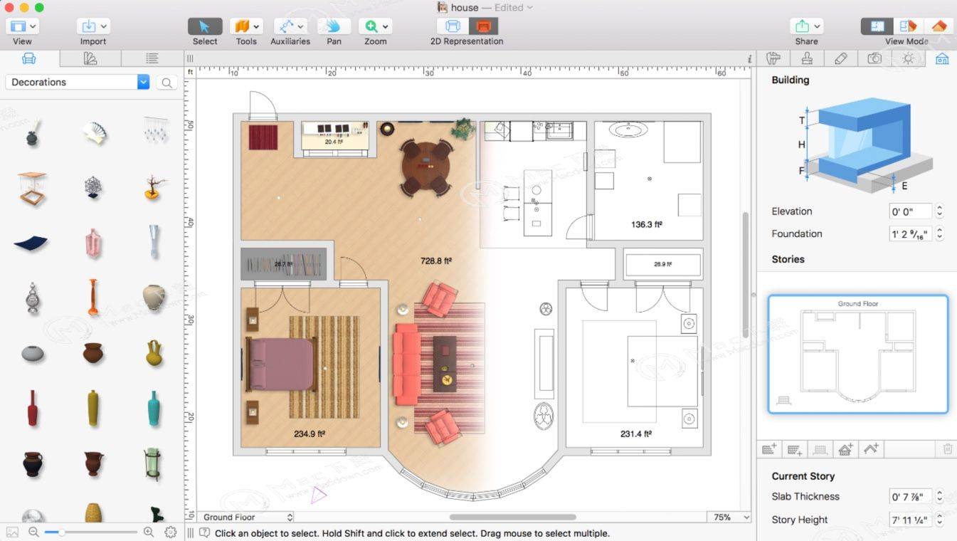 livehome3dproformac3d家居设计软件