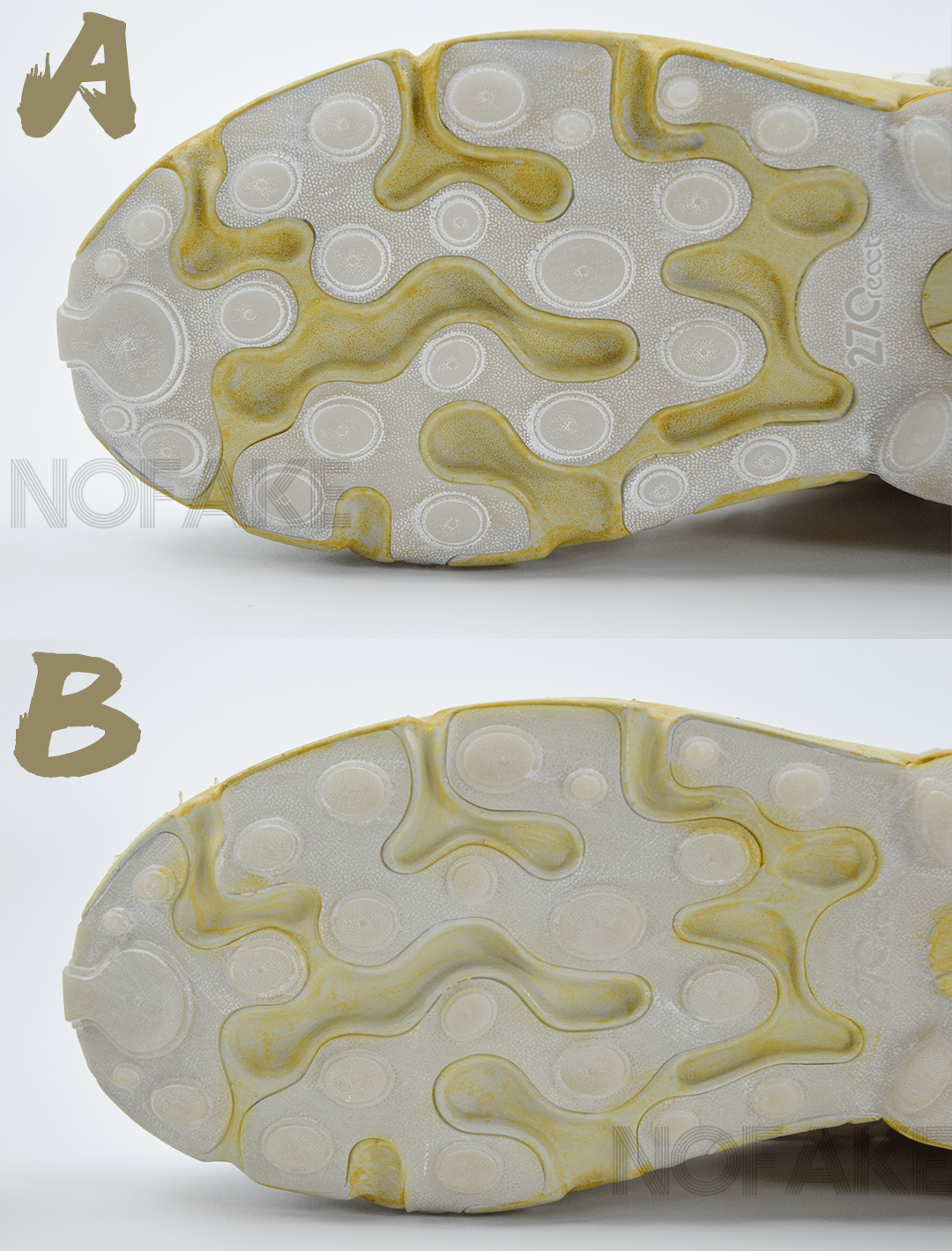 轻松辨别真假travisscottx耐克nikeairmax270react真假对比