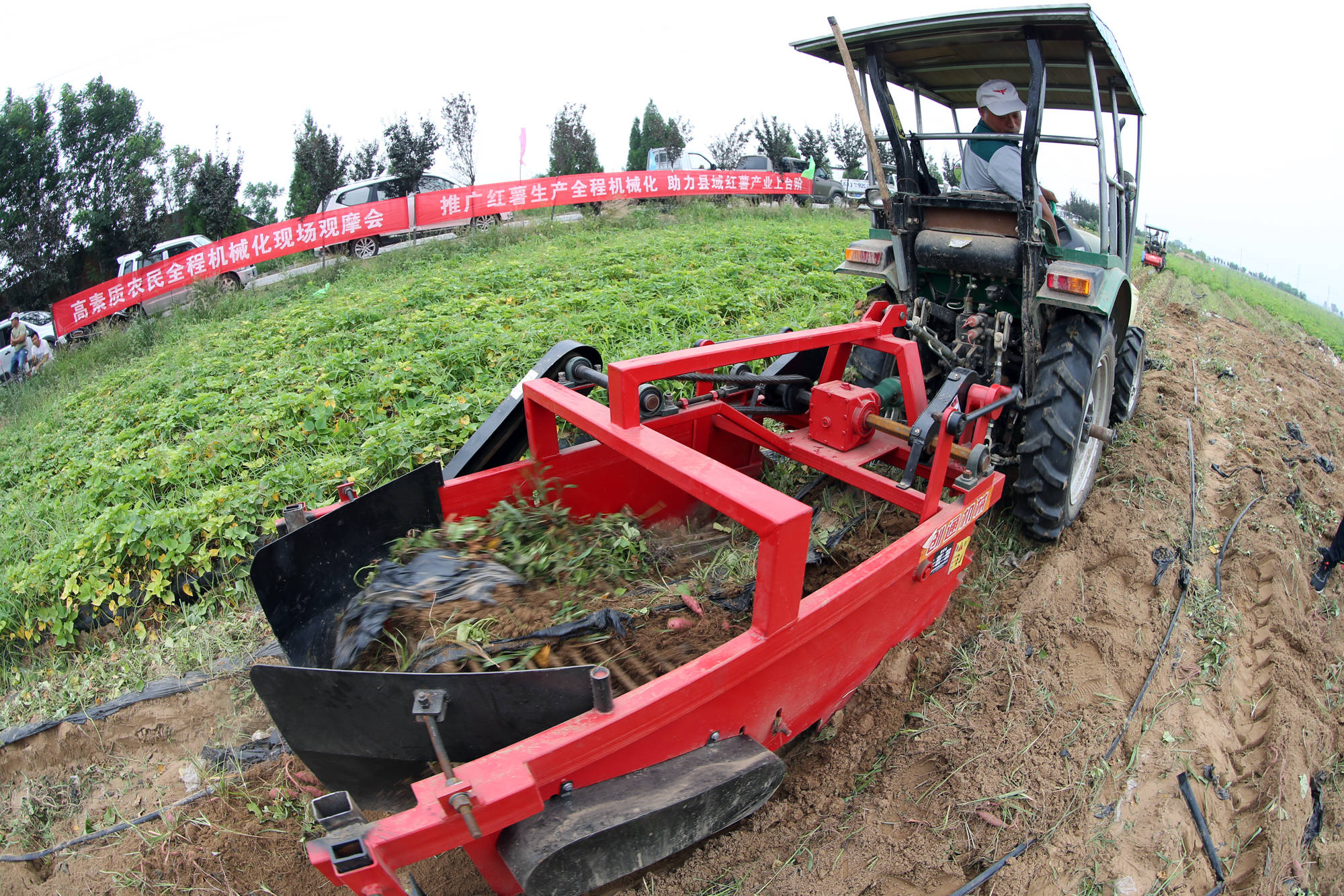 形残膜捡拾机和旋齿式农田残膜捡拾机, "高密创通"起垄机,红薯移栽机