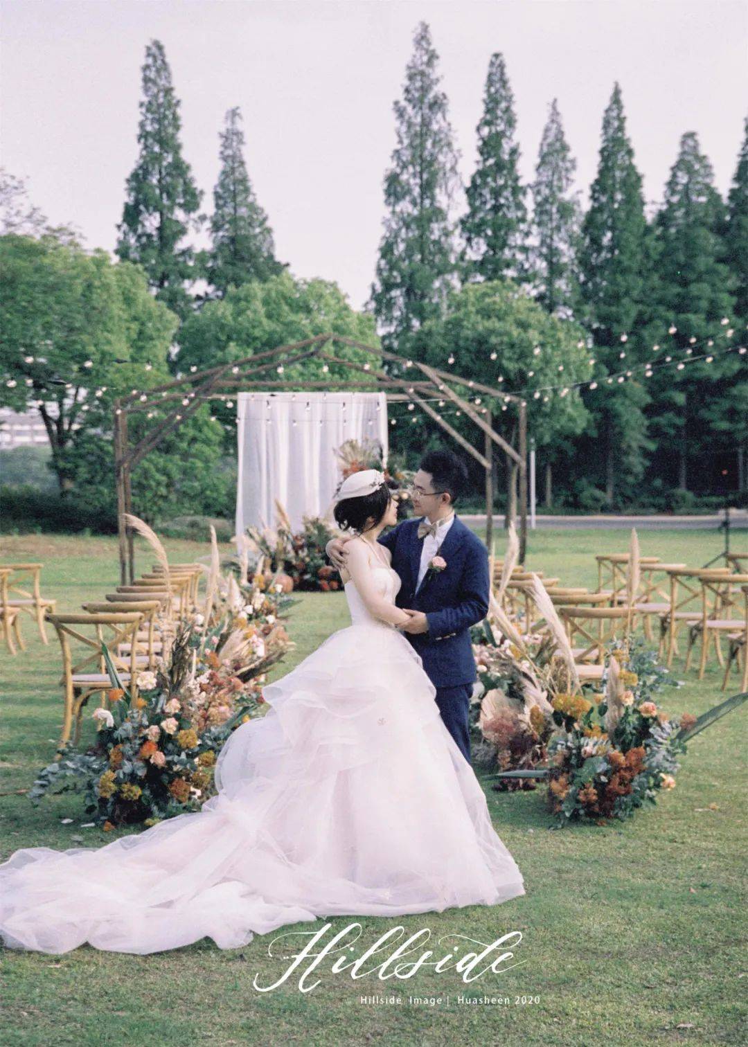 秋日户外婚礼,田园质朴的气息