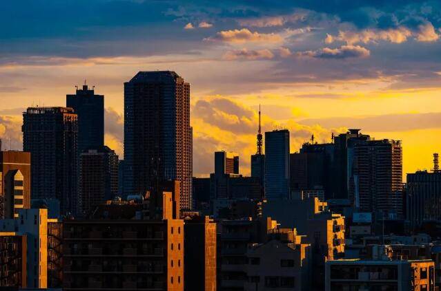 夕阳下的城市,如此美丽_建筑