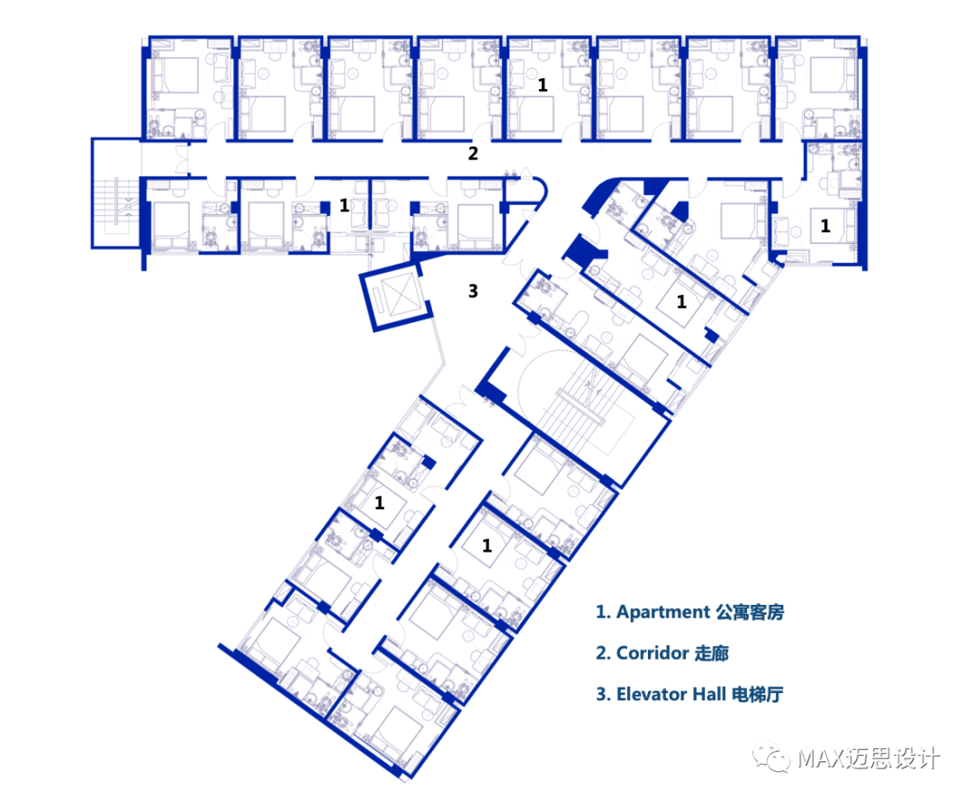 万科泊寓标准层平面图