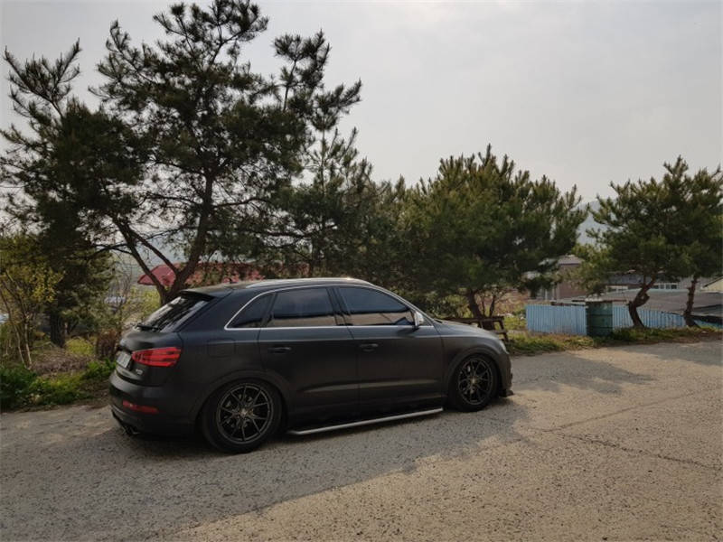 奥迪q3改装鉴赏 空气避震悬挂低趴改装更有范