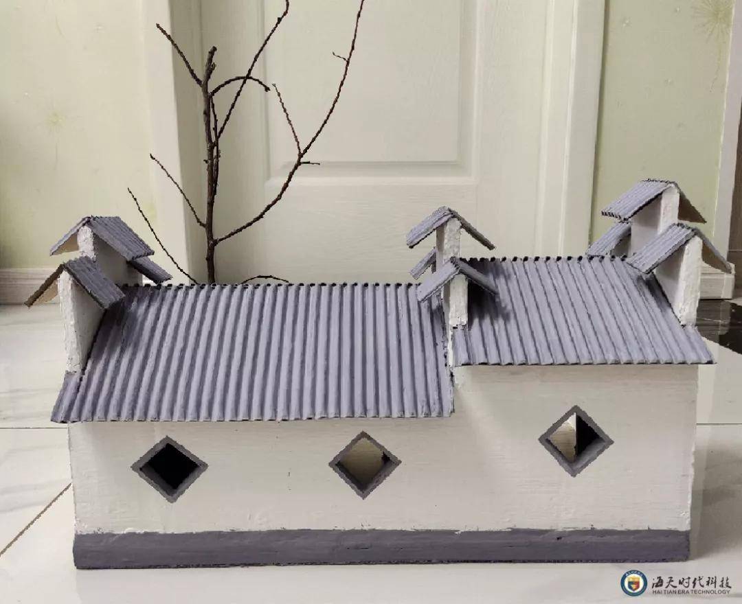 刘昊宇设计灵感:此建筑模型的主题是——徽派建筑,运用了徽派建筑高墙