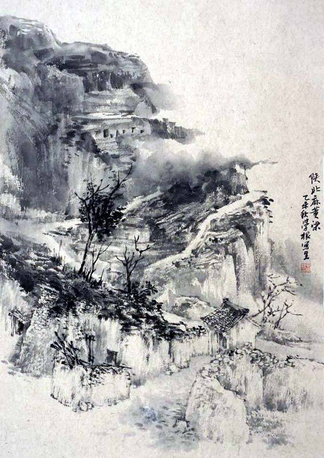 吴学根的笔墨审美样态_山水画