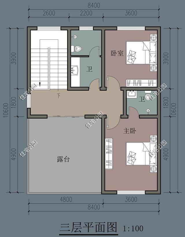 原创开间8米进深9米农村自建房如何设计