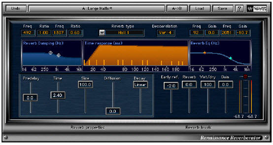 waves教学wavesrenaissancereverb复兴的混响效果插件使用一