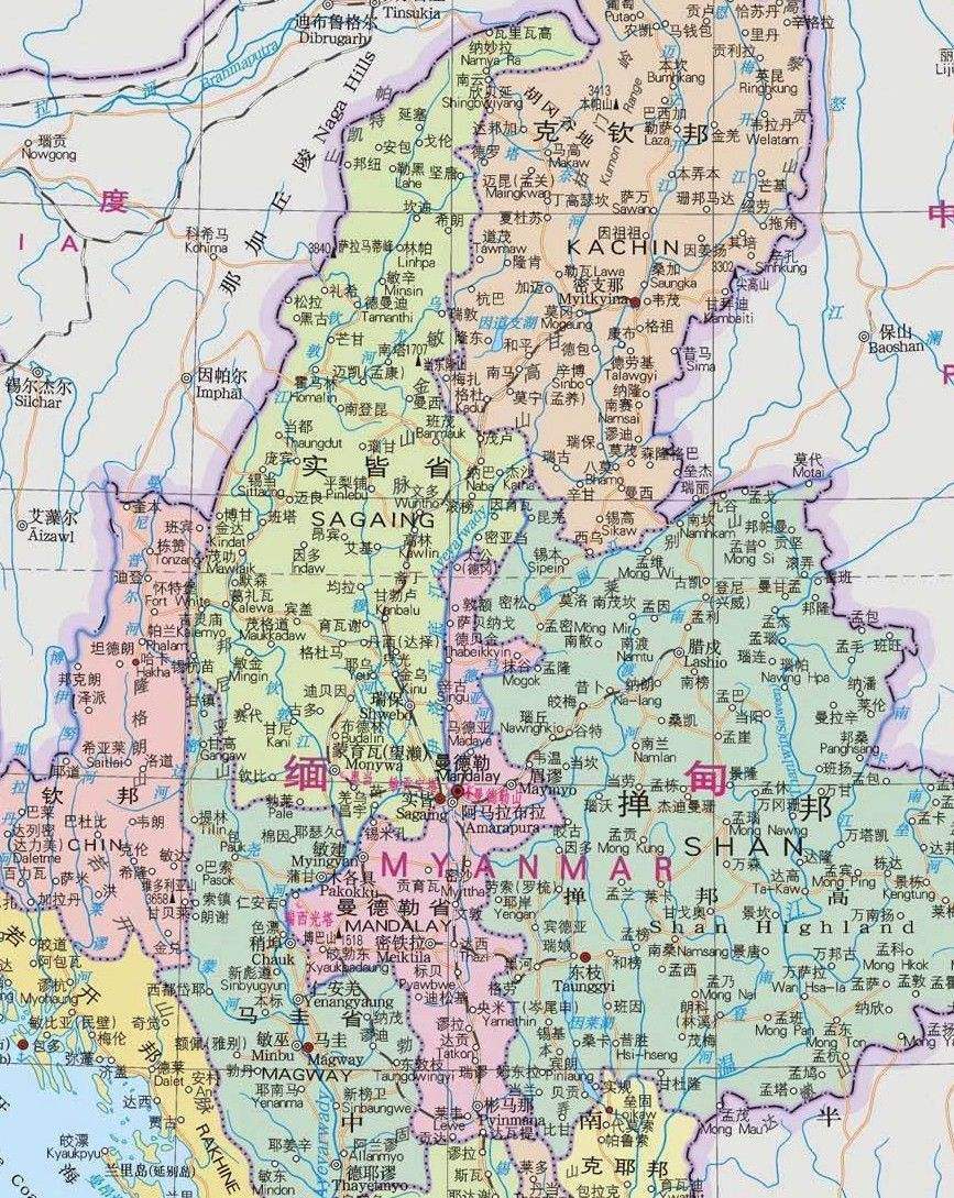 缅甸北部在什么地方图片