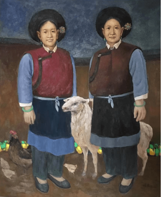 《白族妇女》100cm×120cm