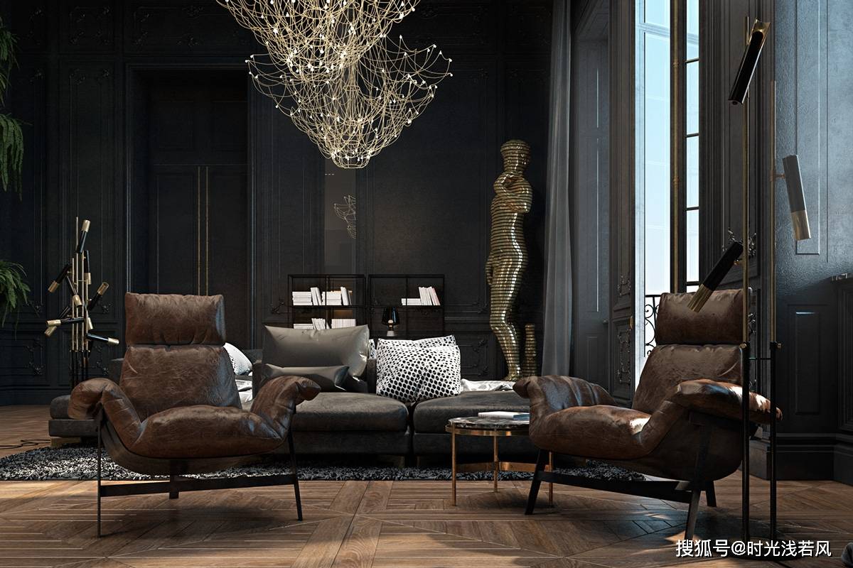 晒国外暗黑系装修实景图,看到第一张我就脑壳疼,这咋住?_房子