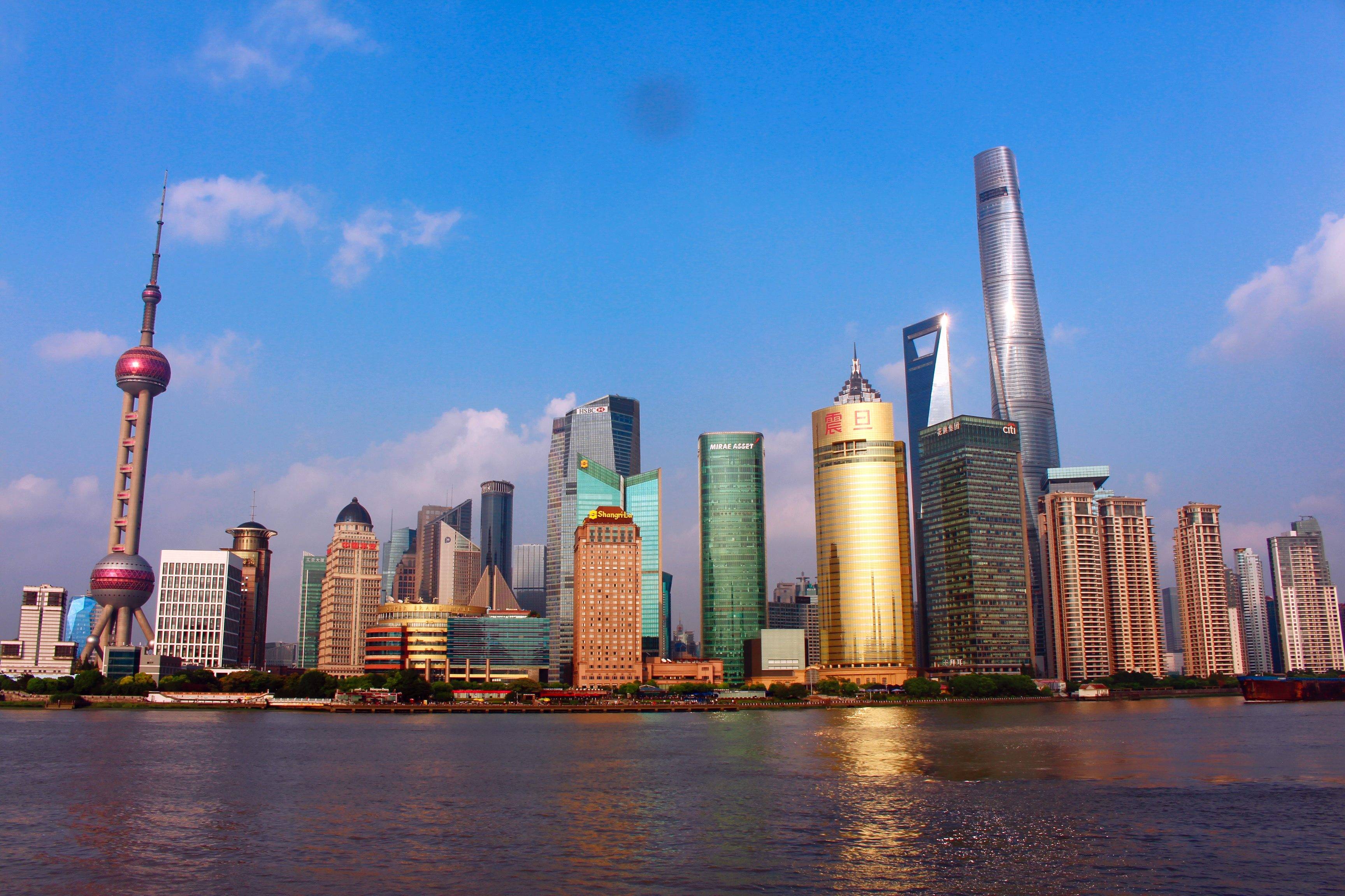 上海浦东新区与外滩风光