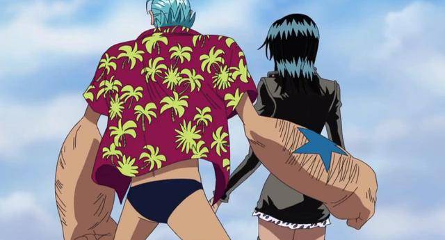 原创海贼王:罗宾抚摸弗兰奇脸颊,这对cp再次被官方按头,已经5次了